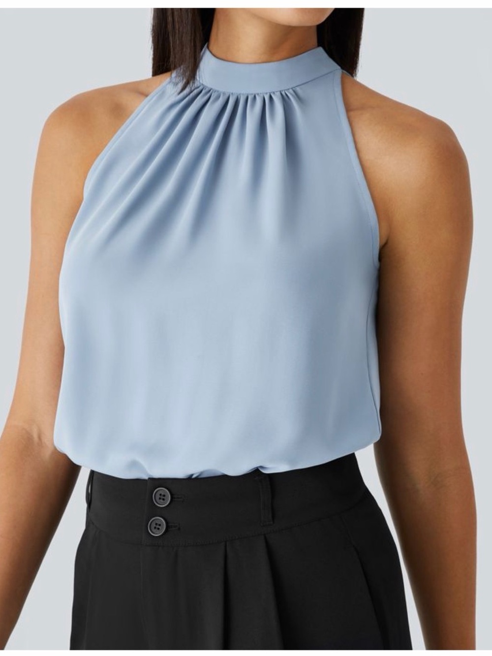 Halara  Powder Blue Halter Neck Camisole